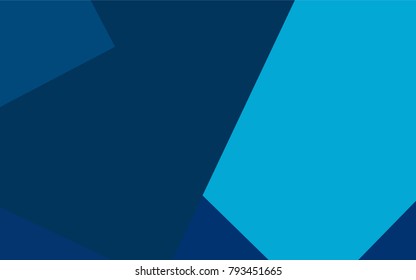 Light BLUE vector polygonal illustration, which consist of rectangles. Rectangular pattern for your business design. Geometric background in Origami style with gradient. 