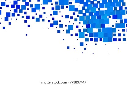 Light BLUE vector polygonal illustration, which consist of rectangles. Rectangular pattern for your business design. Geometric background in Origami style with gradient. 
