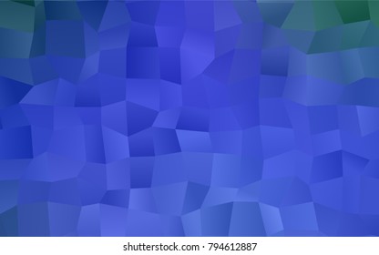 Light BLUE vector polygonal illustration consisting of rectangles. Rectangular design for your business. Creative geometric background in origami style with gradient.