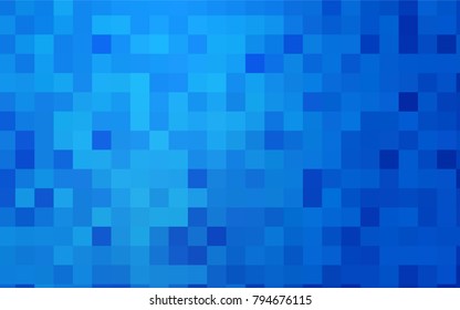 Light BLUE vector polygonal illustration, which consist of rectangles. Rectangular pattern for your business design. Geometric background in Origami style with gradient. 