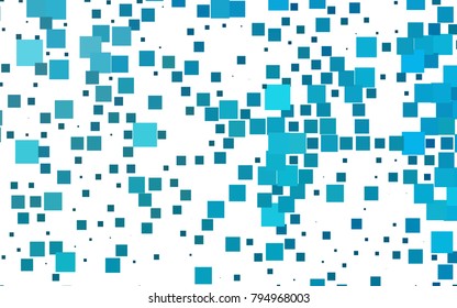 Light BLUE vector polygonal illustration, which consist of rectangles. Rectangular pattern for your business design. Geometric background in Origami style with gradient. 