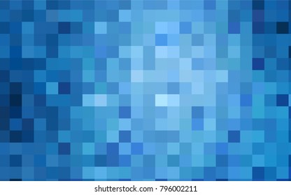 Light BLUE vector polygonal illustration, which consist of rectangles. Rectangular pattern for your business design. Geometric background in Origami style with gradient. 