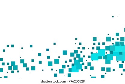 Light BLUE vector polygonal illustration consisting of rectangles. Rectangular design for your business. Creative geometric background in origami style with gradient.