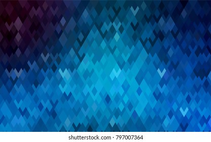 Light BLUE vector polygonal illustration consisting of rectangles. Rectangular design for your business. Creative geometric background in origami style with gradient.