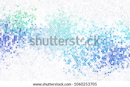 Light BLUE vector polygonal illustration, which consist of rectangles. Rectangular pattern for your business design. Geometric background in Origami style with gradient. 