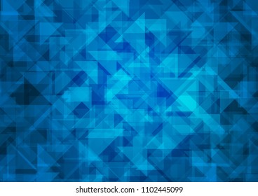 Light BLUE vector polygonal polygonal. Modern geometrical abstract illustration with gradient. The elegant pattern can be used as part of a brand book.