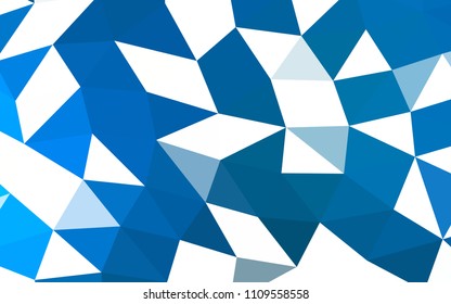 Light BLUE vector polygonal polygonal. Modern geometrical abstract illustration with gradient. Brand new style for your business design.