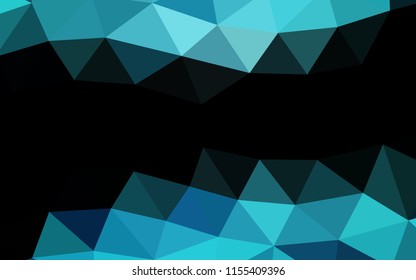 Light BLUE vector polygonal polygonal. Modern geometrical abstract illustration with gradient. A new texture for your design.