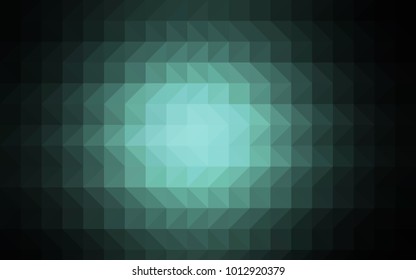 Light BLUE vector polygonal pattern. Triangular geometric sample with gradient.  Triangular pattern for your business design.