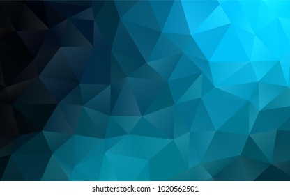Light BLUE vector polygonal pattern. Modern geometrical abstract illustration with gradient. Brand-new design for your business.