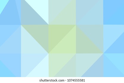 Light BLUE vector polygonal pattern. Creative geometric illustration in Origami style with gradient. Brand-new style for your business design.