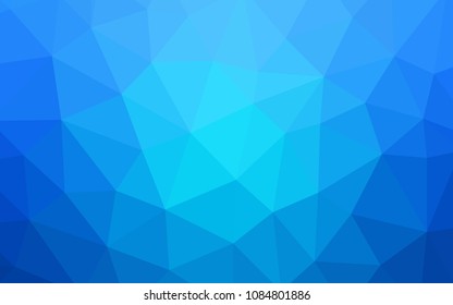 Light BLUE vector polygonal pattern. Elegant bright polygonal illustration with gradient. Polygonal design for your web site.