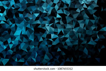 Light BLUE vector polygonal pattern. An elegant bright illustration with gradient. Triangular pattern for your business design.