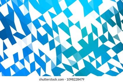 Light BLUE vector polygonal pattern. Modern geometrical abstract illustration with gradient. The template can be used as a background for cell phones.