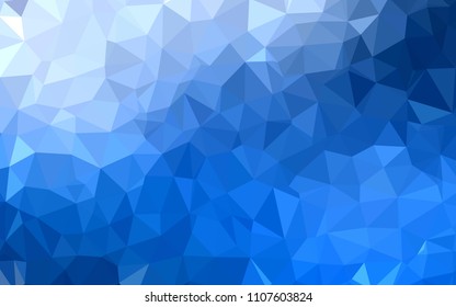 Light BLUE vector polygonal pattern. Elegant bright polygonal illustration with gradient. Template for cell phone's backgrounds.