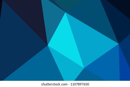 Light BLUE vector polygonal pattern. Elegant bright polygonal illustration with gradient. Completely new template for your banner.