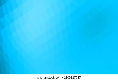 Light BLUE vector polygonal pattern. Triangular geometric sample with gradient.  Brand new style for your business design.