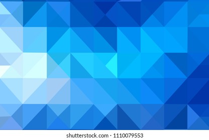 Light BLUE vector polygonal pattern. Creative illustration in halftone style with triangles. Polygonal design for your web site.