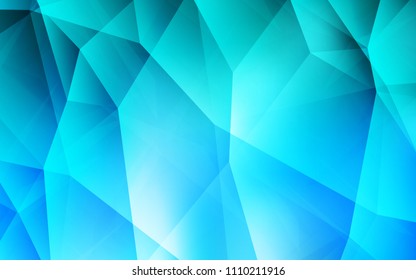 Light BLUE vector polygonal pattern. Creative geometric illustration in Origami style with gradient. A new texture for your web site.