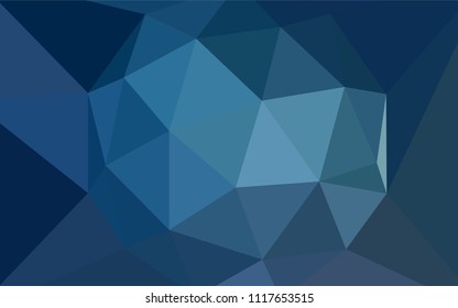 Light BLUE vector polygonal pattern. Glitter abstract illustration with an elegant triangles. New template for your brand book.