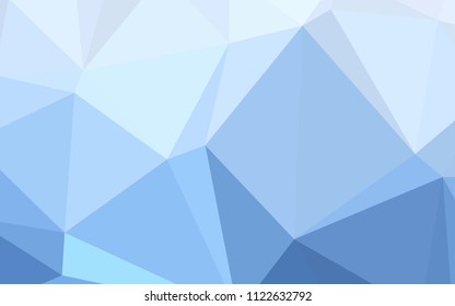Light BLUE vector polygonal pattern. Modern geometrical abstract illustration with gradient. The best triangular design for your business.