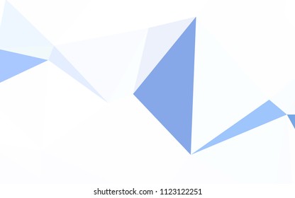 Light BLUE vector polygonal pattern. A completely new color illustration in a polygonal style. Template for cell phone's backgrounds.
