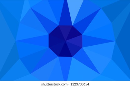 Light BLUE vector polygonal pattern with a diamond. Colorful abstract illustration with triangles. A completely new design for your leaflet.