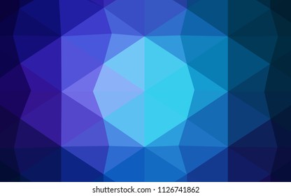 Light BLUE vector polygonal pattern. Colorful abstract illustration with gradient. That new template can be used for your brand book.