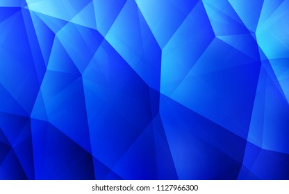 Light BLUE vector polygonal pattern. Shining colorful illustration with triangles. New template for your brand book.