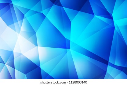 Light BLUE vector polygonal pattern. A completely new color illustration in a polygonal style. Pattern for a brand book's backdrop.