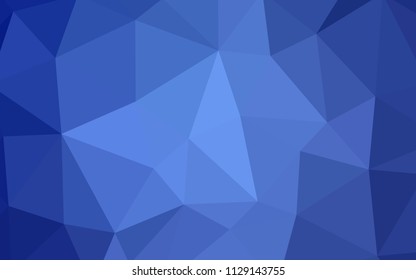 Light BLUE vector polygonal pattern. Shining polygonal illustration, which consist of triangles. Brand new style for your business design.
