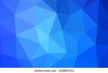 Light BLUE vector polygonal pattern. Elegant bright polygonal illustration with gradient. Pattern for a brand book's backdrop.