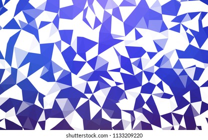 Light BLUE vector polygonal pattern. Creative geometric illustration in Origami style with gradient. Polygonal design for your web site.