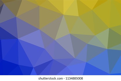 Light BLUE vector polygonal pattern. A completely new color illustration in a polygonal style. Textured pattern for your backgrounds.