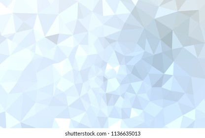 Light BLUE vector polygonal pattern. Shining colorful illustration with triangles. Best triangular design for your business.