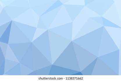 Light BLUE vector polygonal pattern. Glitter abstract illustration with an elegant triangles. Best triangular design for your business.