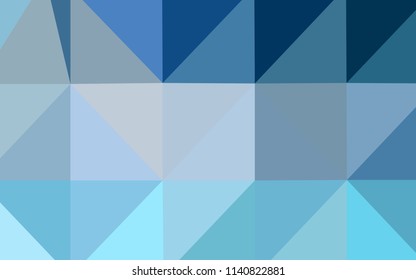 Light BLUE vector polygonal pattern. Polygonal abstract illustration with gradient. The best triangular design for your business.