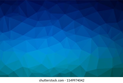 Light BLUE vector polygonal pattern. Modern geometrical abstract illustration with gradient. Triangular pattern for your business design.