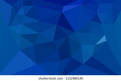 Light BLUE vector polygonal pattern with a heart in a centre. Abstract illustration with an elegant triangles. Completely new template for your banner.