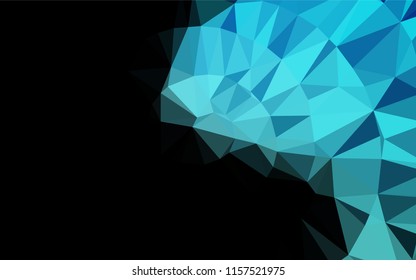Light BLUE vector polygonal pattern. Brand new colored illustration in blurry style with gradient. The best triangular design for your business.