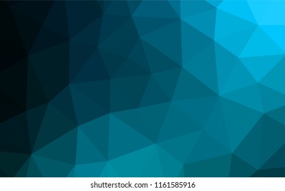 Light BLUE vector polygonal pattern. A sample with polygonal shapes. The best triangular design for your business.