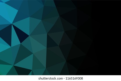 Light BLUE vector polygonal pattern. A vague abstract illustration with gradient. The best triangular design for your business.