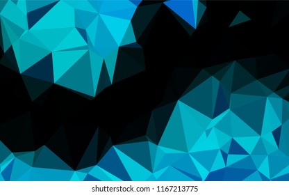 Light BLUE vector polygonal pattern. A completely new color illustration in a vague style. The completely new template can be used for your brand book.