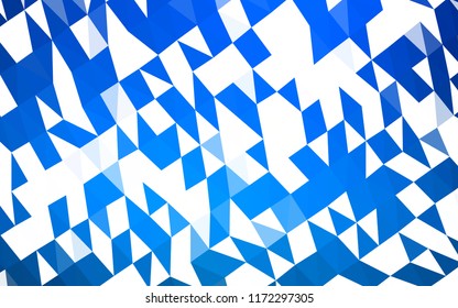 Light BLUE vector polygonal pattern. Geometric illustration in Origami style with gradient.  The completely new template can be used for your brand book.