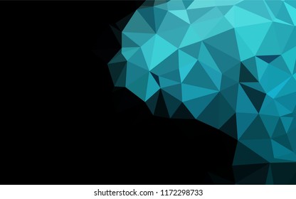 Light BLUE vector polygonal pattern. A vague abstract illustration with gradient. A completely new design for your business.