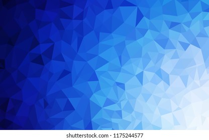 Light BLUE vector polygonal pattern. Colorful illustration in abstract style with triangles. Template for cell phone's backgrounds.