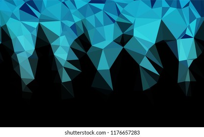 Light BLUE vector polygonal pattern. Creative geometric illustration in Origami style with gradient. Brand new style for your business design.