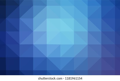 Light BLUE vector polygonal pattern. Elegant bright polygonal illustration with gradient. Best triangular design for your business.
