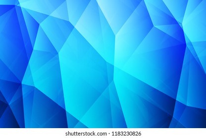 Light BLUE vector polygonal pattern. Modern abstract illustration with triangles. Pattern for a brand book's backdrop.