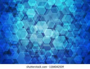 Light BLUE vector polygonal pattern. Colorful abstract illustration with gradient. A completely new template for your business design.